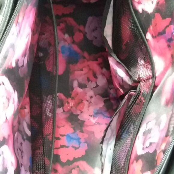Large Mary Kay Bag/ Tote Black With Pink Floral Inside - Picture 4 of 16